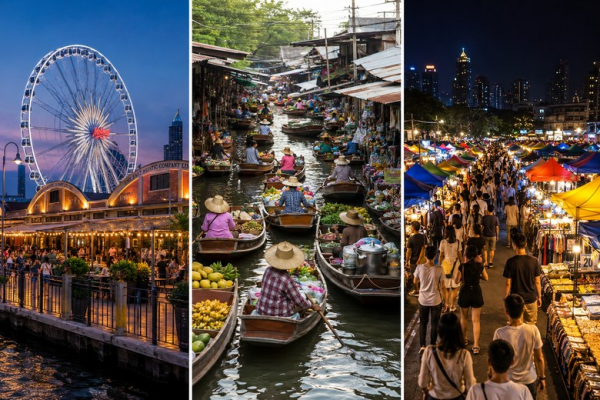 Asiatique, chợ nổi và chợ đêm Bangkok: Đi cái nào phù hợp với bạn - so sánh thực tế
