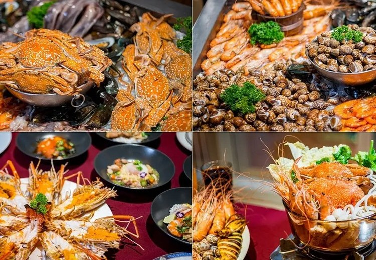 Buffet hải sản trên tầng cao tại Baiyoke Sky với view thành phố