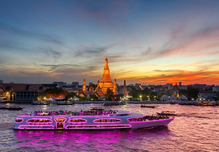 Du thuyền trên sông Chao Phraya ngắm hoàng hôn
